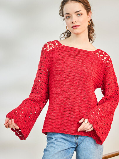PULLI JULIA … MIT SATTELSCHULTER GEHÄKELT