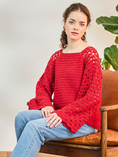 PULLI JULIA … MIT SATTELSCHULTER GEHÄKELT