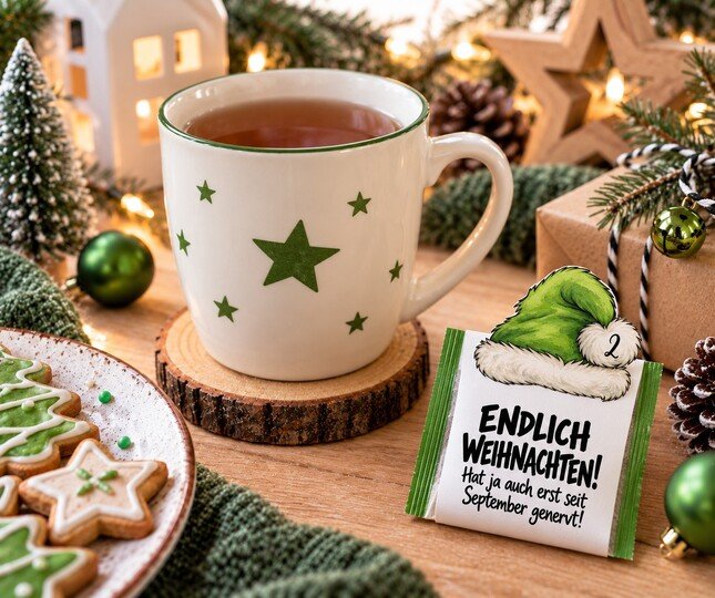 Adventskalender für Weihnachtsmuffel | Tee Adventskalender zum Ausdrucken