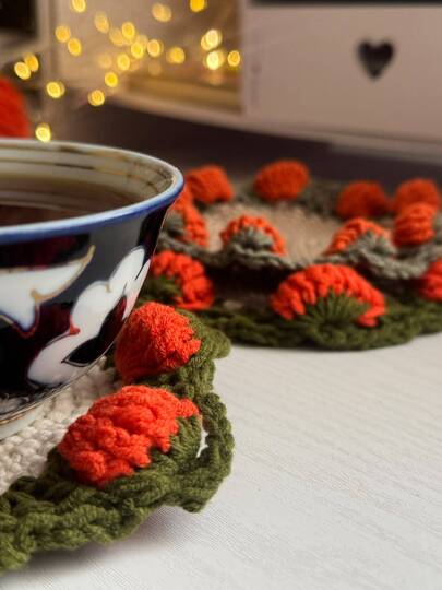 Crochet Pumpkin Coaster Pattern & Basket | Fall Home Decor | Digital PDF