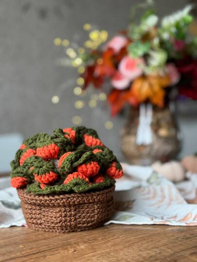 Crochet Pumpkin Coaster Pattern & Basket | Fall Home Decor | Digital PDF