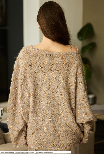 Quergestrickter Pullover