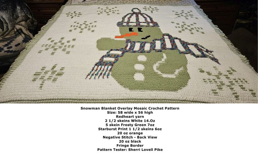 Snowman Blanket Pattern