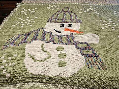 Snowman Blanket Pattern