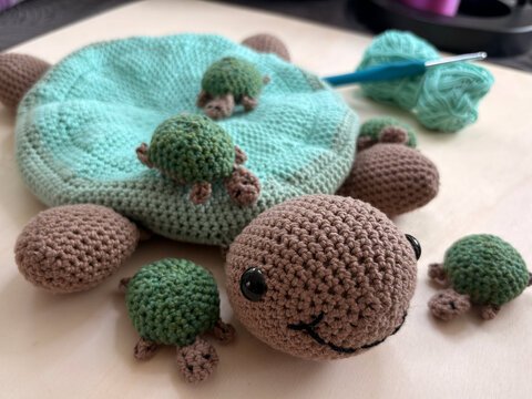 Schildkröten Memory - Häkelanleitung