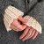 Fleur Fingerless Gloves with Textured Stitch Pattern and Scalloped Edge