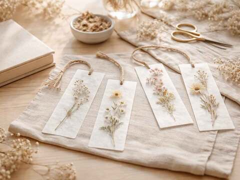 Lesezeichen aus Naturmaterialien selber machen – DIY-Anleitung mit gepresst