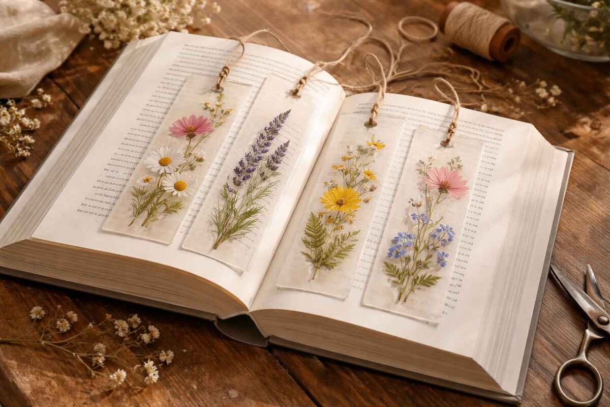 Lesezeichen aus Naturmaterialien selber machen – DIY-Anleitung mit gepresst - Bild 6