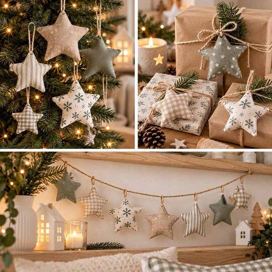 Stoffsterne selber nähen – Weihnachtsdeko aus Stoff | DIY-Nähanleitung als