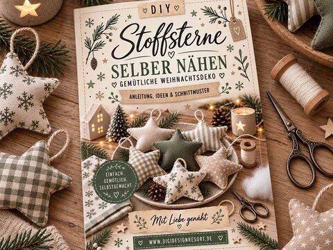Stoffsterne selber nähen – Weihnachtsdeko aus Stoff | DIY-Nähanleitung als