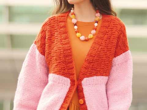 Jacke mit V-Ausschnitt