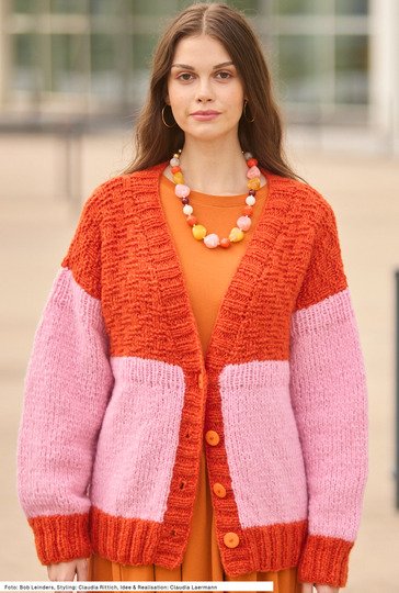 Jacke mit V-Ausschnitt