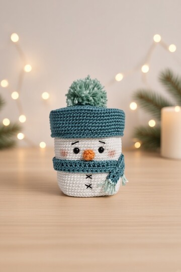 PDF Häkelanleitung Geschenkboxen Schneemann & Elf Amigurumi Weihnachten