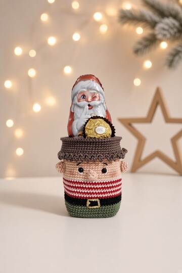 PDF Häkelanleitung Geschenkboxen Schneemann & Elf Amigurumi Weihnachten