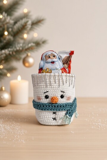 PDF Häkelanleitung Geschenkboxen Schneemann & Elf Amigurumi Weihnachten