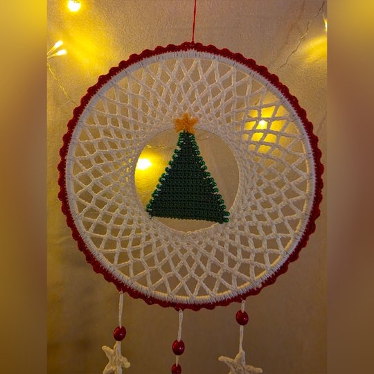 Häkelanleitung Weihnachts-Traumfänger