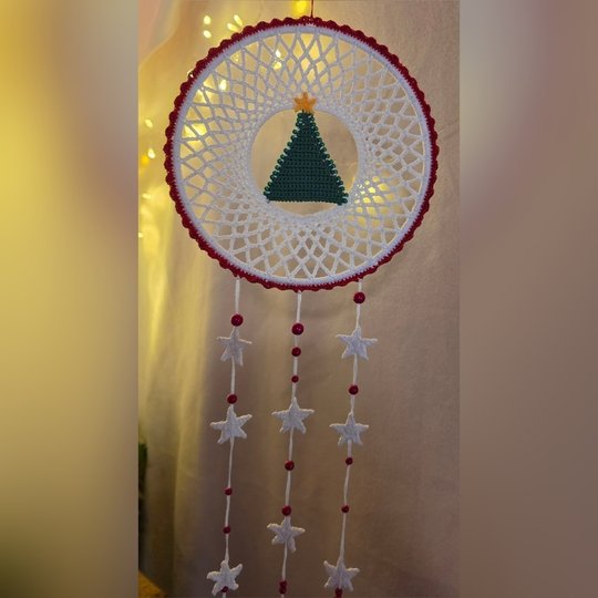Häkelanleitung Weihnachts-Traumfänger