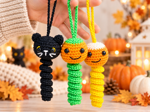 Halloween Lucky Charms , Worry Worms Crochet Pattern (3 in 1 PDF)