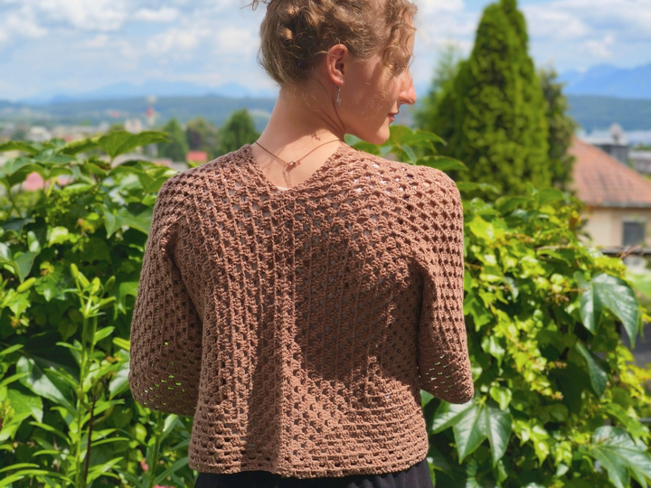 Crochet Hexagon Sweater – Easy Sweater Made from 2 Pieces