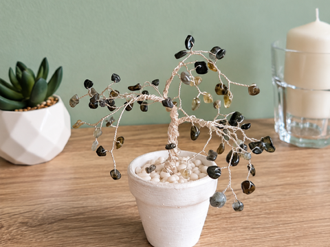 DIY Lucky Tree with Gemstones | Easy Step by Step Tutorial