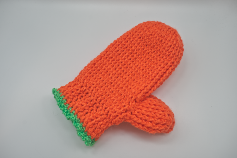 Häkelanleitung Fäustlinge - Handschuhe für Damen + Herren im Kürbis-Design