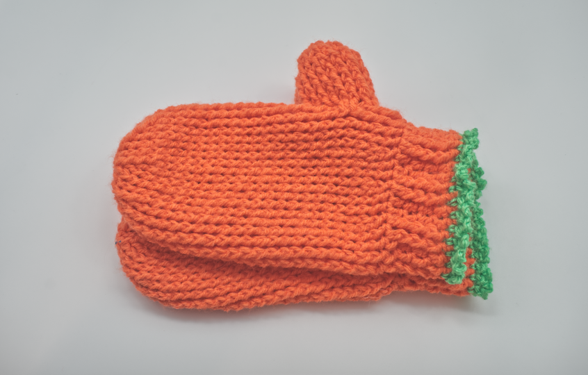 Häkelanleitung Fäustlinge - Handschuhe für Damen + Herren im Kürbis-Design