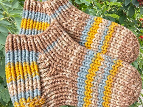Strickanleitung Hausschuhe Homesocks Größe 30 bis 48