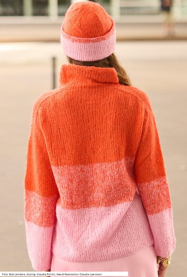 Pulli top down und Wendemütze