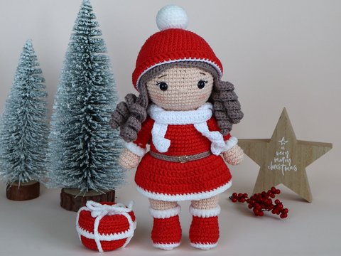 Häkelanleitung Weihnachtsmädchen Wilma