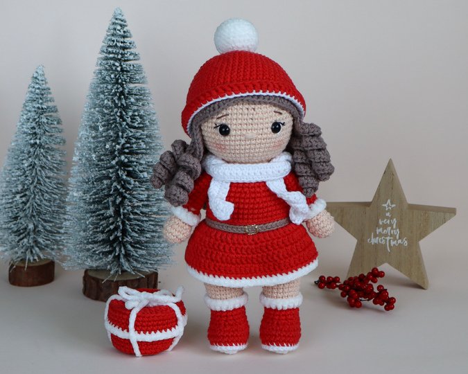 Häkelanleitung Weihnachtsmädchen Wilma