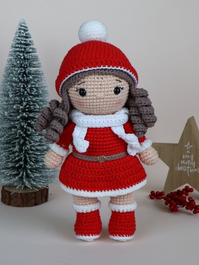 Häkelanleitung Weihnachtsmädchen Wilma