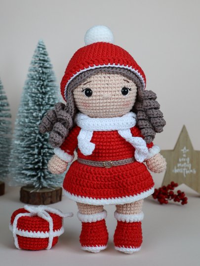 Häkelanleitung Weihnachtsmädchen Wilma