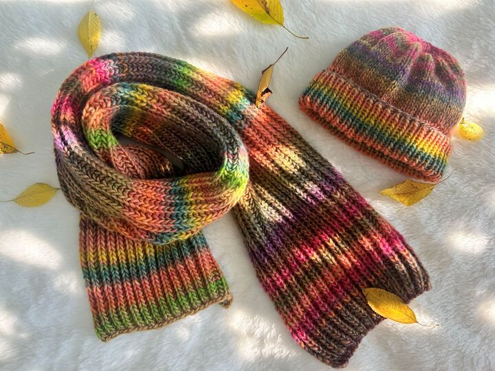 Winterkuschelset aus Mütze und Schal