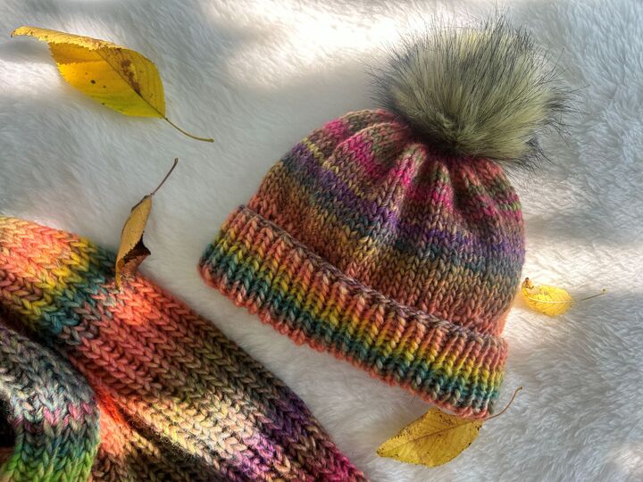 Winterkuschelset aus Mütze und Schal
