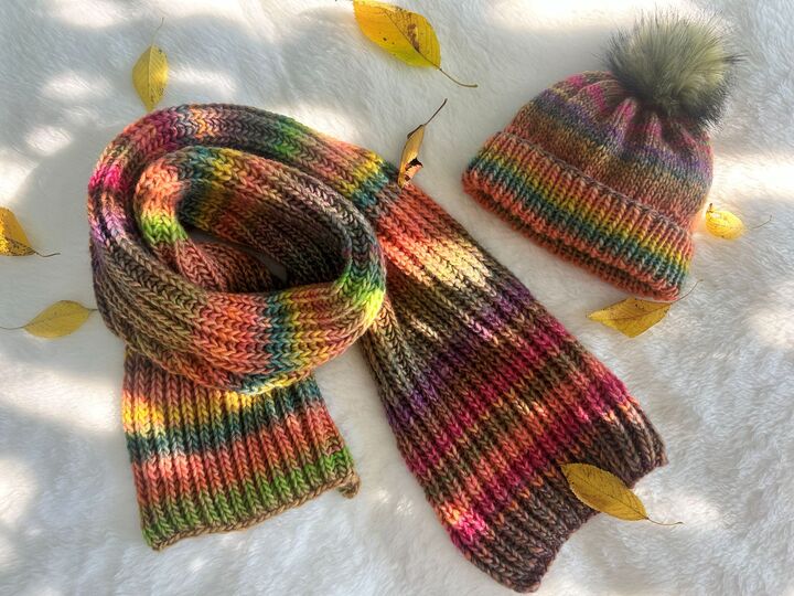 Winterkuschelset aus Mütze und Schal