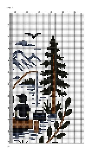 Father and Child Fishing Cross Stitch Pattern PDF – Mountain Lake Embroider