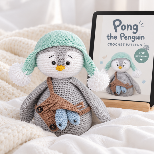 Pong the Penguin Crochet Pattern PDF – Amigurumi Toy