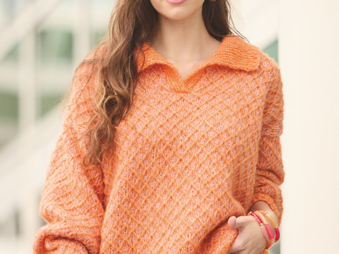 Pulli mit Hebemaschenmuster