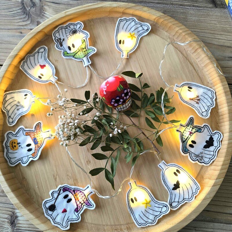 ITH LED Stickdatei Lichterkette Gespenster Cover - Bild 4