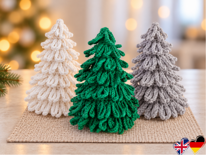 Häkelanleitung Weihnachtsbaum-Geschenkbeutel, Weihnachtsdeko
