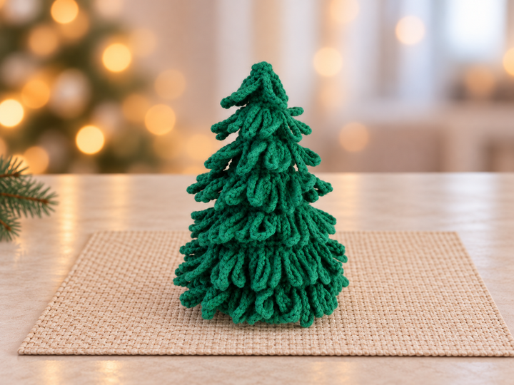 Häkelanleitung Weihnachtsbaum-Geschenkbeutel, Weihnachtsdeko