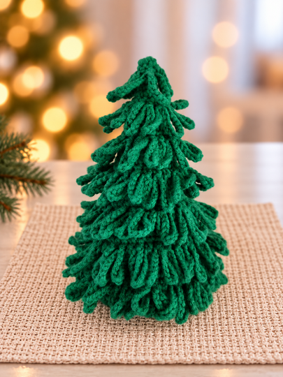 Häkelanleitung Weihnachtsbaum-Geschenkbeutel, Weihnachtsdeko