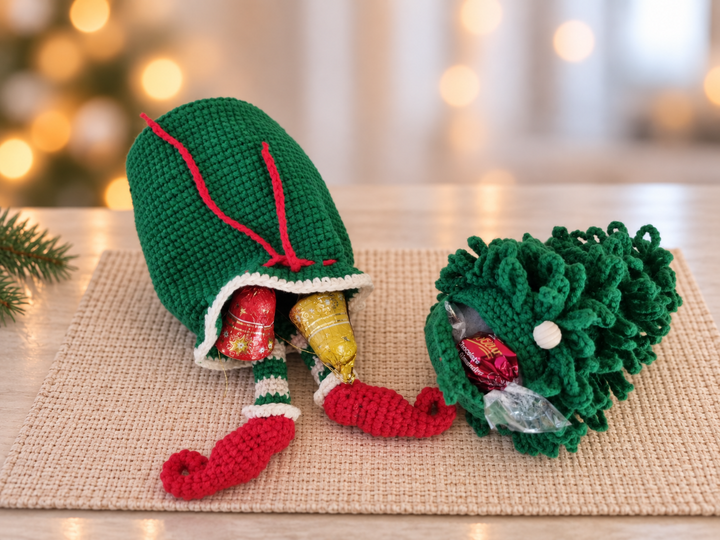 Häkelanleitung: Weihnachtsbaum und Wichtel-Geschenkbeutel, Christmas Decor