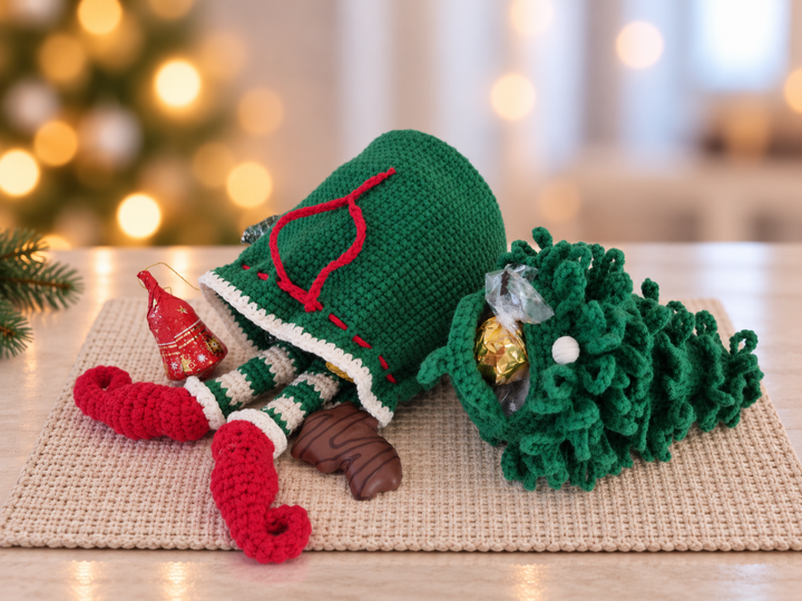 Häkelanleitung: Weihnachtsbaum und Wichtel-Geschenkbeutel, Christmas Decor