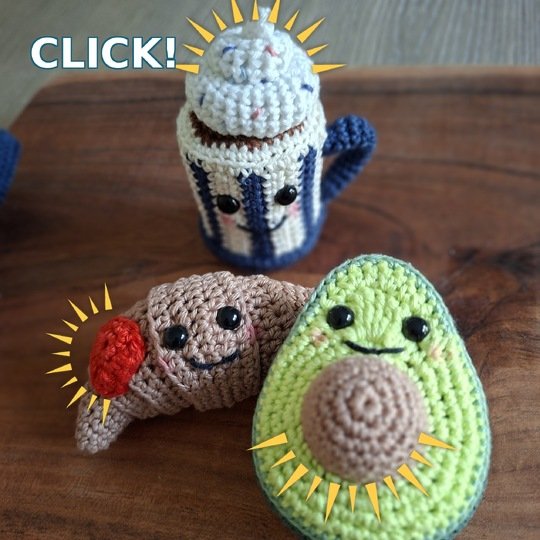 Breakfast clicker set – three fidgets with a push button (EN & DE)