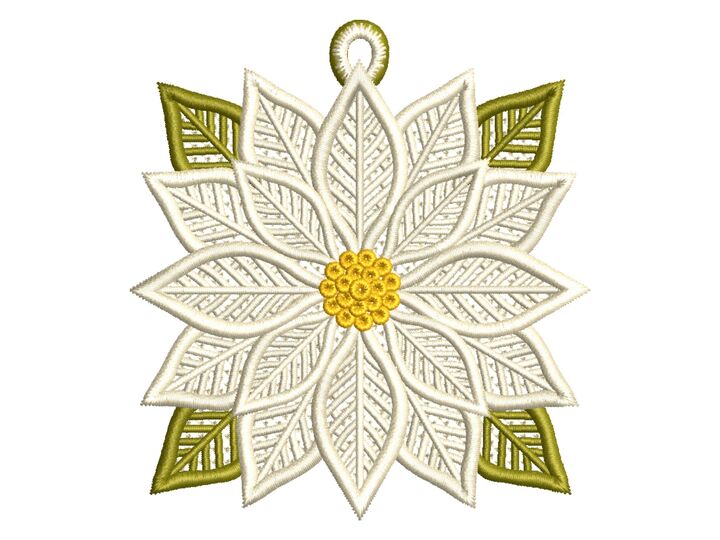 FSL Blumen Schmuck Stickdatei –Freestanding Lace Embroidery earring Design