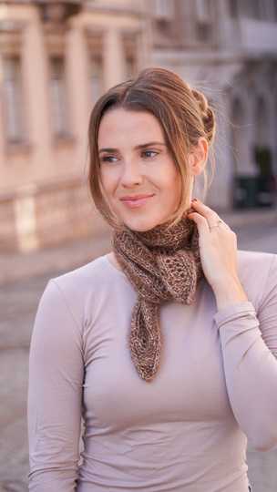 Miniscarf stricken im Sophie-Scarf Style mit Videoanleitung und Lochmuster