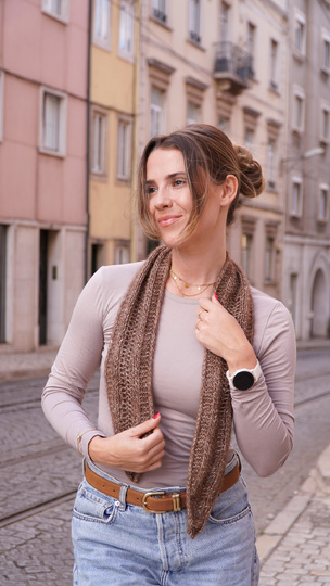Miniscarf stricken im Sophie-Scarf Style mit Videoanleitung und Lochmuster