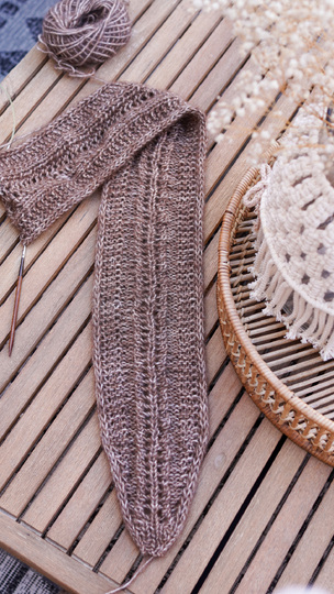 Miniscarf stricken im Sophiescarf Style mit Videoanleitung und Lochmuster