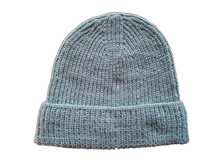 Mütze im Halbpatent von oben gestrickt